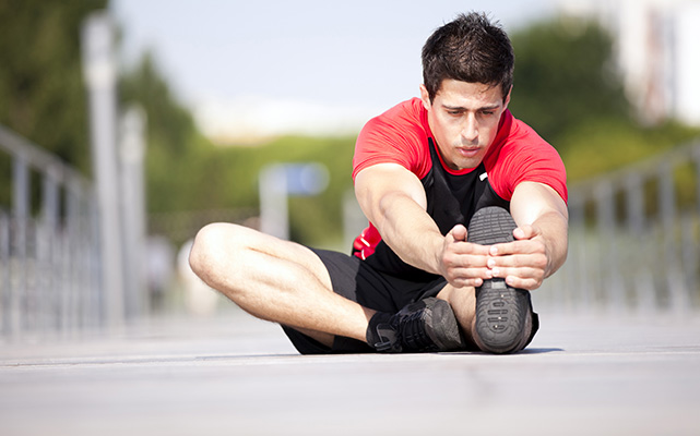 Image of a man stretching